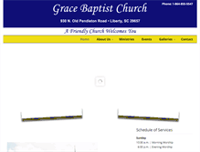 Tablet Screenshot of gracebaptistchurchsc.org